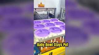 食事のときにもう散らからないシリコン製ベビーボウル